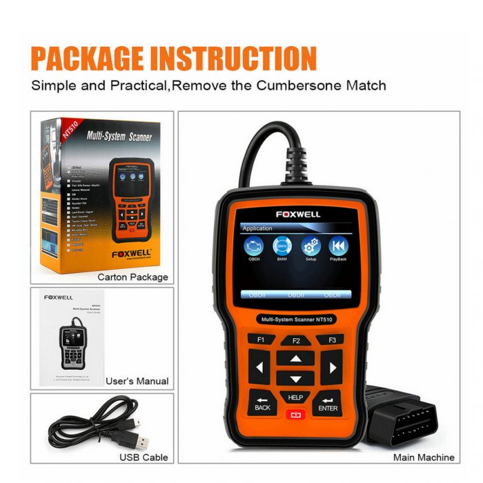 Foxwell NT510 OBD I OBD II Car Diagnostic Tool|FOXWELL-NT510|FOXWELL ...